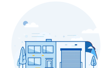 Illustration of a flex space building combining office and warehouse for Swanson Developments